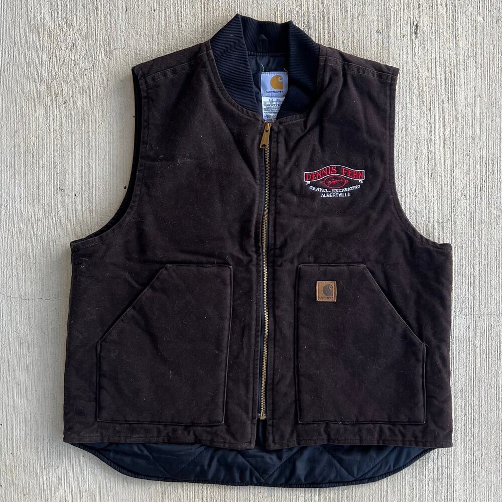 Carhartt V02 DKB brown work wear vest